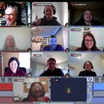 A video call showing some of the 2022-23 Learning & Teaching Scholars